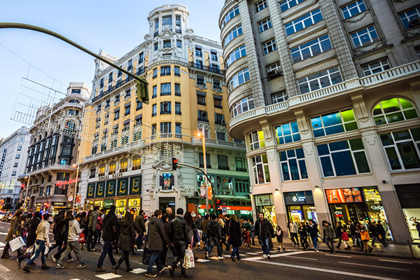 Calle Gran Vía de Madrid