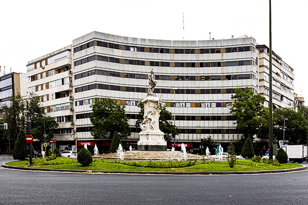 Final de la calle Fuencarral en Glorieta de Quevedo