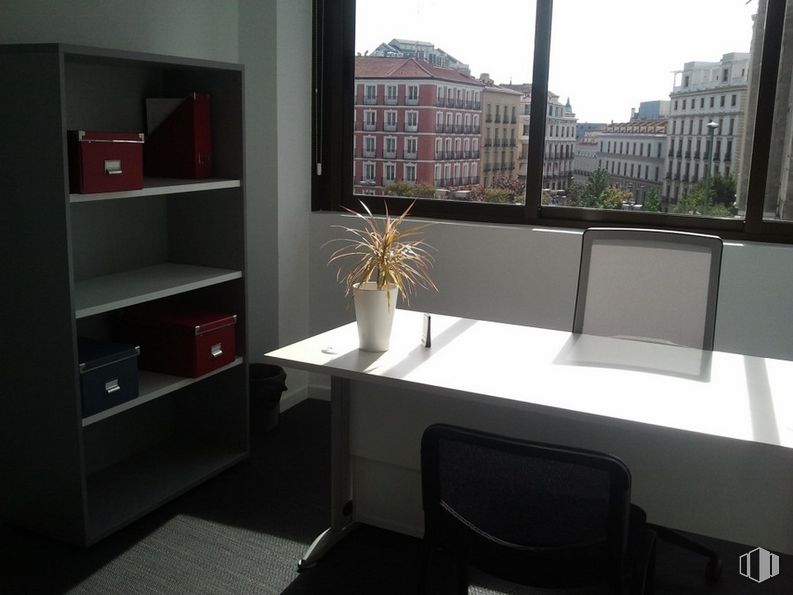 Oficina en alquiler en Calle Silva, 2, Centro, Madrid, 28013 con planta de interior, propiedad, planta, mueble, ventana, maceta, edificio, planta de casa, estante, mesa y ebanistería alrededor