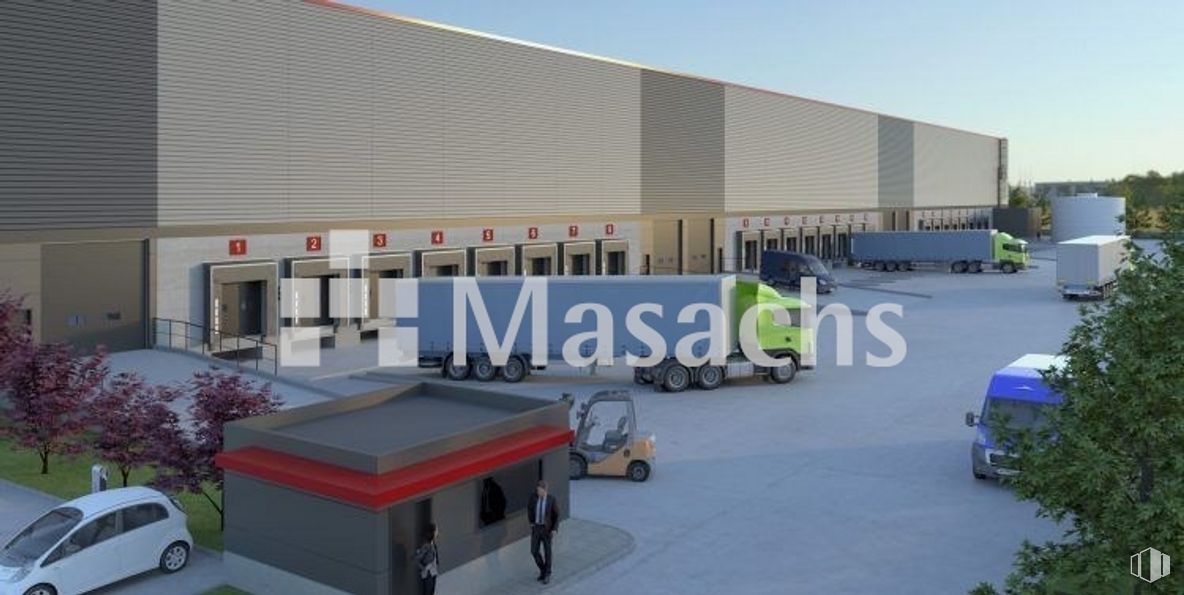 Industrial for rent at SEGRO Park Coslada I, Zona industrial , Coslada, Madrid, 28820 with car, van, building, sky, plant, automotive design, motor vehicle, flooring, table and gas around