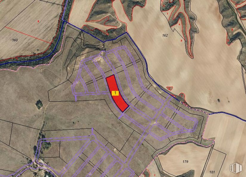 Land for sale at Calle Río Bullones, Chiloeches, Guadalajara, 19160 with ecoregion, map, world, atlas, geology, parallel, pattern, slope and circle around