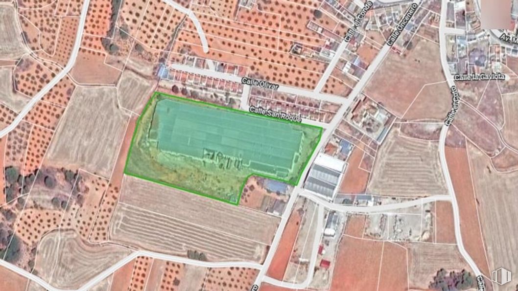 Land for sale at Calle Oncenero, 16, Valverde de Júcar, Cuenca, 16100 with land lot, urban design, map, residential area, landscape, real estate, grass, city, stadium and sport venue around