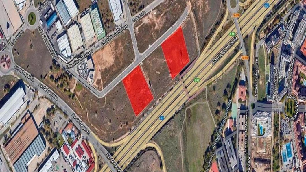 Land for sale at Calle Canadá, s/n, Alcalá de Henares, Madrid, 28806 with intersection, road junction, aerial photography and highway around