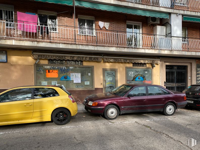 Local en venta en Calle Arriaga, 19, Ciudad Lineal, Madrid, 28017 con rueda, coche, neumático, luz de estacionamiento automotriz, vehículo terrestre, vehículo, luz de posición lateral automotriz, ventana, iluminación automotriz y edificio alrededor