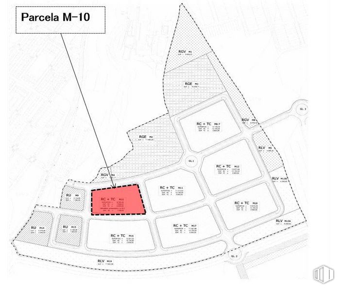 Suelo en venta en Calle Pozo de San Pedro, 10, Valdemoro, Madrid, 28341 con mapa, triángulo, esquema, fuente, rectángulo, dibujo técnico, plan, pendiente, patrón y en paralelo alrededor