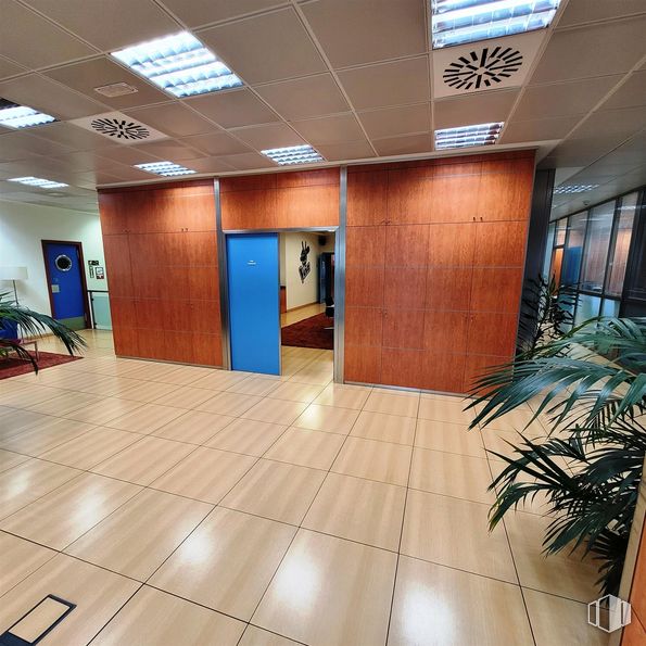 Office for sale & for rent at Calle María Tubau, Fuencarral - El Pardo, Madrid, 28050 with door, building, interior design, hall, flooring, floor, wood, real estate, ceiling and tile flooring around