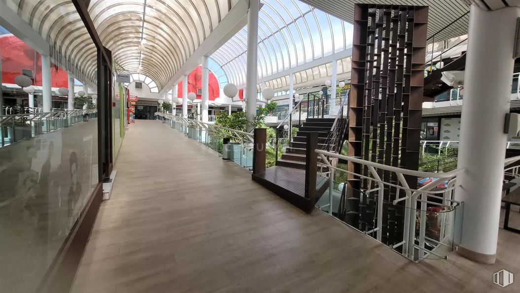 Retail for sale & for rent at Calle Comunidad de Madrid, Las Rozas de Madrid, Madrid, 28230 with plant, flowerpot, wood, shade, houseplant, flooring, shelving, glass, urban design and ceiling around