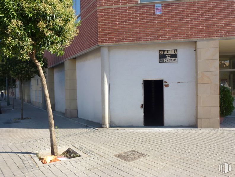 Local en alquiler y venta en Calle Embajadores, 276, Arganzuela, Madrid, 28053 con puerta, edificio, superficie de carretera, infraestructura, accesorio, madera, sombra, asfalto, planta y árbol alrededor