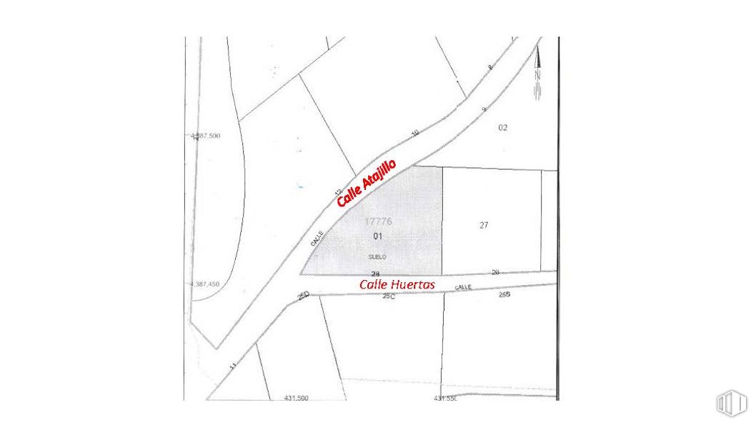 Land for sale at Calle Huertas, 28, Manzaneque, Toledo, 28014 with slope, rectangle, triangle, parallel, font, pattern, symmetry, circle, diagram and plot around