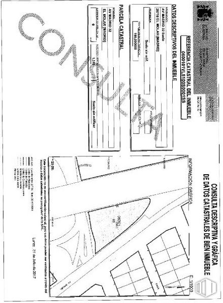 Suelo en venta en Avenida Madrid, El Molar, Madrid, 28710 con rectángulo, fuente, paralelo, esquemático, dibujo, arte de línea, dibujo técnico, ingeniería, diagrama y plan alrededor