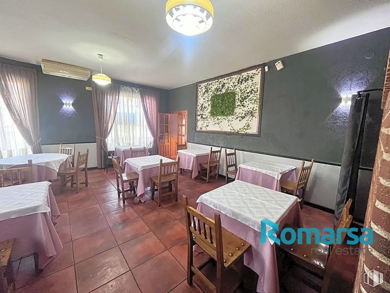 Retail for sale & for rent at Valle de Amblés, Muñogalindo, Ávila, 05530 with chair, light fixture, lighting, kitchen & dining room table, table, furniture, property, decoration, window and textile around