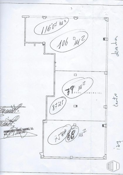 Retail for rent at Zona sur, Ávila, 05002 with handwriting, font, parallel, rectangle, drawing, paper, pattern, illustration, document and line art around