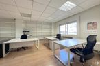 Office for rent at Avenida América, Salamanca, Madrid, 28002 with chair, desk, window, light fixture, lighting, table, furniture, interior design, flooring and wall around