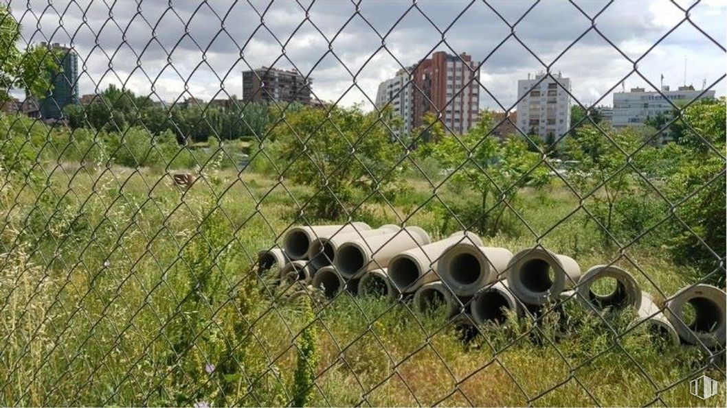 Land for sale at Calle Joaquín Lorenzo, 45, Fuencarral - El Pardo, Madrid, 28035 with building, plant, cloud, sky, fence, automotive tire, vegetation, mesh, grass and biome around