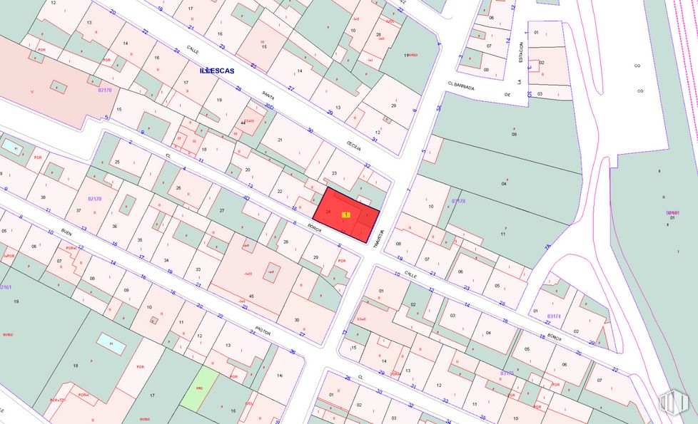 Suelo en venta en Calle Borox, Illescas, Toledo, 45200 con propiedad, mapa, ecorregión, infraestructura, lote de terreno, diseño urbano, línea, fuente, en paralelo y patrón alrededor