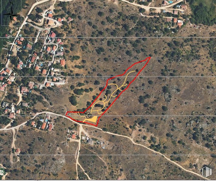 Land for sale at Polígono 10 Parcela, 139, Burgohondo, Ávila, 05113 with animal, brown, map, urban design, slope, terrestrial plant, landscape, city, font and soil around