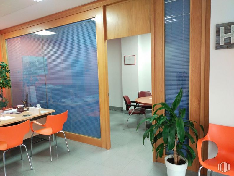 Oficina en alquiler en Calle Madrid, Humanes de Madrid, Madrid, 28970 con planta de interior, silla, marco, mesa, planta, mueble, propiedad, verde, maceta y accesorio alrededor