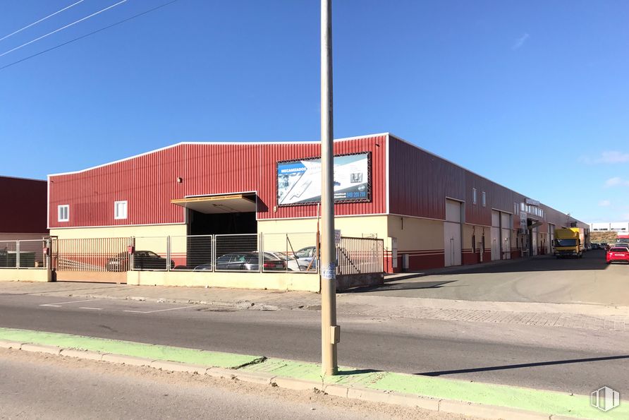 Industrial for sale at Polígono industrial, Cabanillas del Campo, Guadalajara, 19171 with sky, automotive parking light, vehicle, street light, tire, wheel, asphalt, automotive lighting, motor vehicle and building around