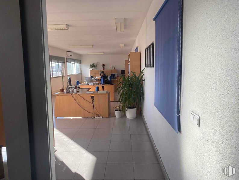 Industrial for sale at Zona industrial, Alcalá de Henares, Madrid, 28808 with houseplant, person, window, flooring, furniture, floor, interior design, ceiling, room and office equipment around