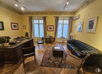 Office for rent at Calle Velázquez, Salamanca, Madrid, 28006 with chair, couch, desk, picture frame, table, furniture, interior design, flooring, floor and wood around