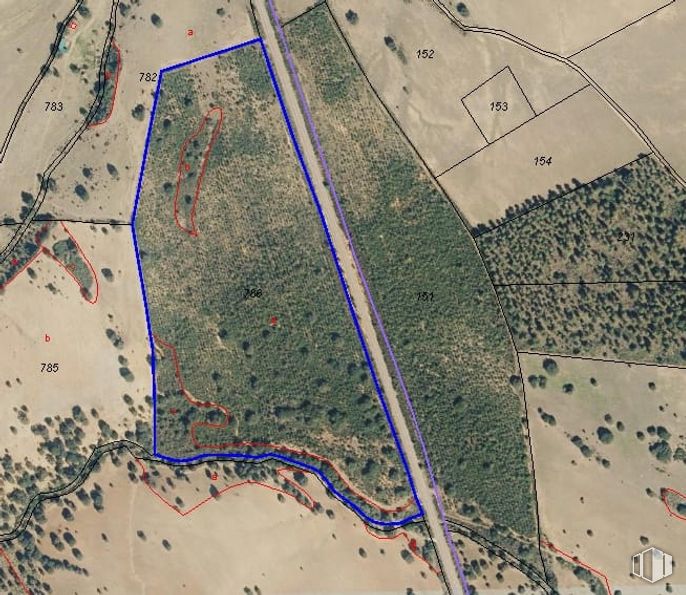 Land for sale at Carretera CM 4.100, km 35, Mohedas de la Jara, Toledo, 45576 with mirror, ecoregion, map, world, urban design, slope, land lot, parallel, landscape and geology around