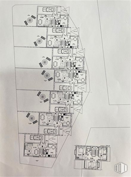 Land for sale at Calle Conventillo, 1, Villarejo de Fuentes, Cuenca, 16432 with schematic, rectangle, font, parallel, engineering, slope, technical drawing, pattern, plan and drawing around