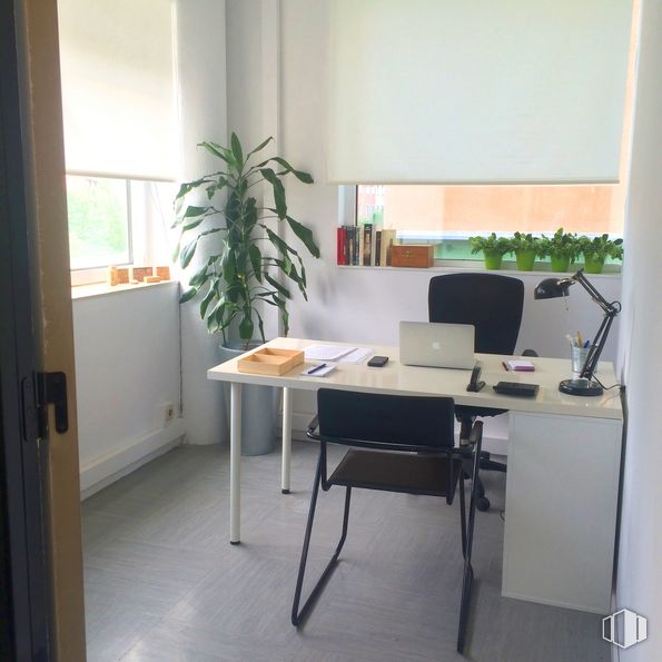 Office for rent at Calle Embajadores, 187, Arganzuela, Madrid, 28045 with lighting, chair, table, houseplant, plant, building, property, window, furniture and desk around