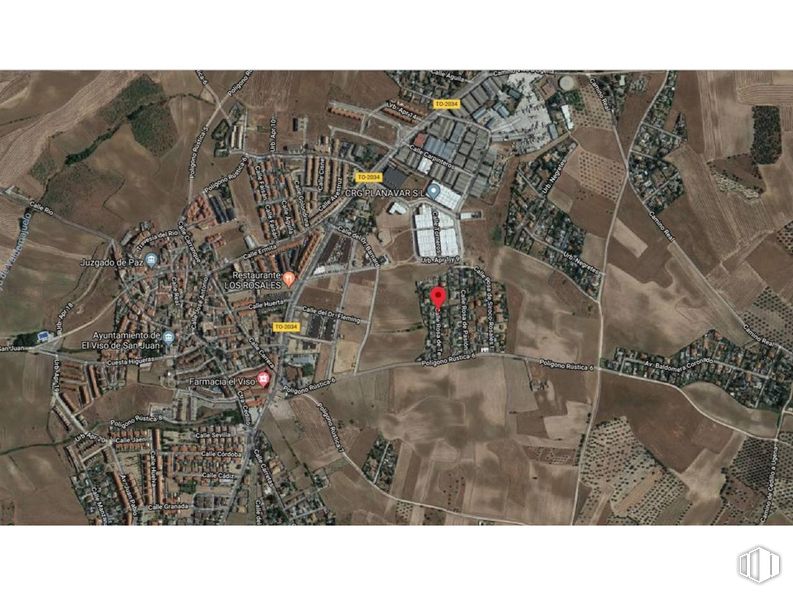 Land for sale at Zona Centro, El Viso de San Juan, Toledo, 45215 with brown, map, urban design, font, landscape, pattern, soil, slope, rectangle and circle around