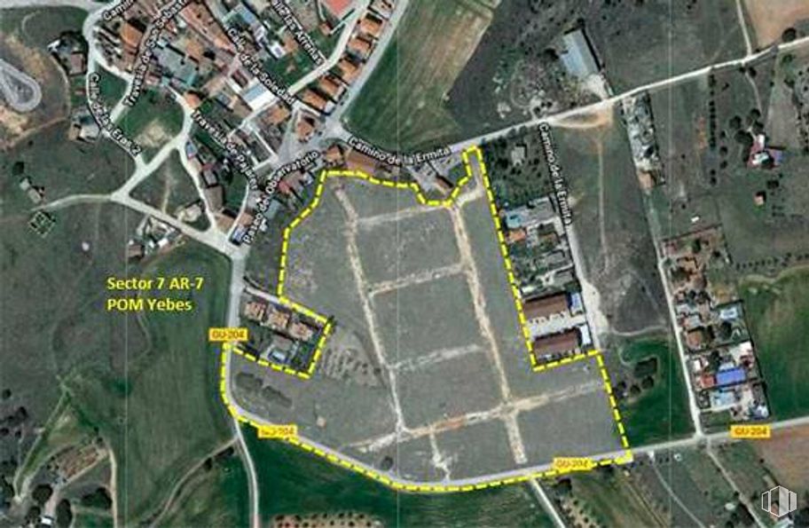 Land for sale at Paraje Haza de la Virgen, Yebes, Guadalajara, 19141 with property, ecoregion, map, land lot, urban design, line, landscape, residential area, road and city around