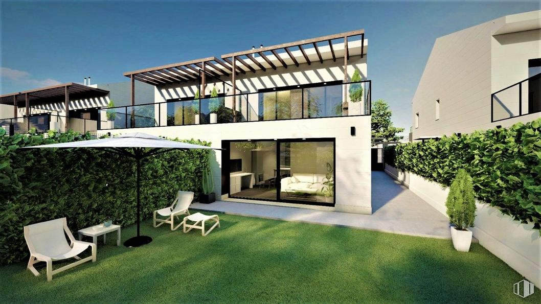 Suelo en venta en Calle Chozas, Guadalix de la Sierra, Madrid, 28794 con planta de interior, paraguas, silla, planta, cielo, edificio, sombra, hierba, terreno y zona residencial alrededor