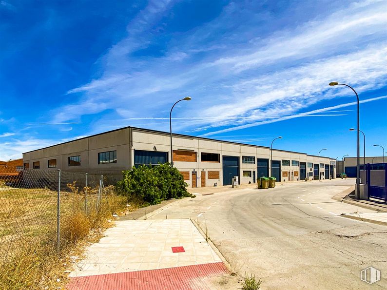 Industrial for sale at Avenida Industria, El Viso de San Juan, Toledo, 45215 with street light, building, cloud, sky, road surface, blue, plant, asphalt, road and landscape around