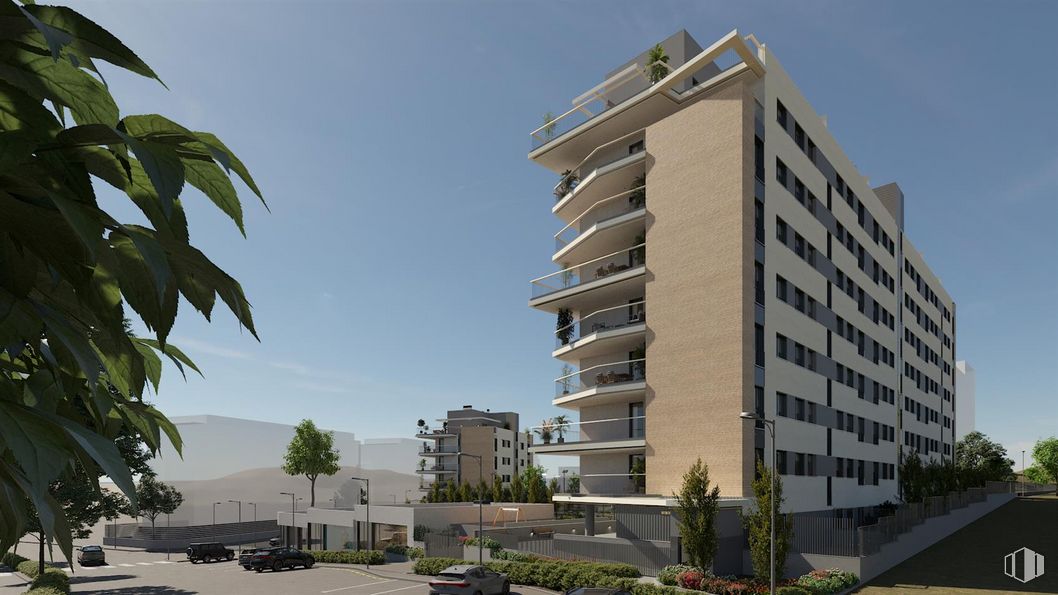 Local en venta en Residencial Noa, Calle Bulgaria, S/N, Tres Cantos, Madrid, 28760 con edificio, cielo, planta, propiedad, diseño urbano, barrio, bloque de pisos, condominio, árbol y zona residencial alrededor