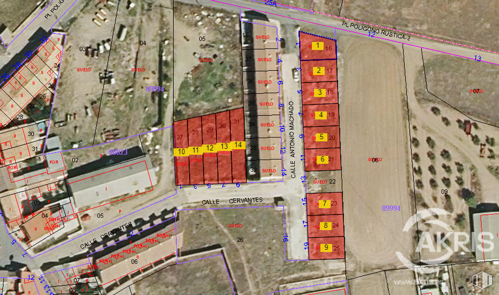 Land for sale at Calle Hospital, Noez, Toledo, 45162 with packaged goods, urban design, landscape, map, human settlement, screenshot, font, city, engineering and slope around