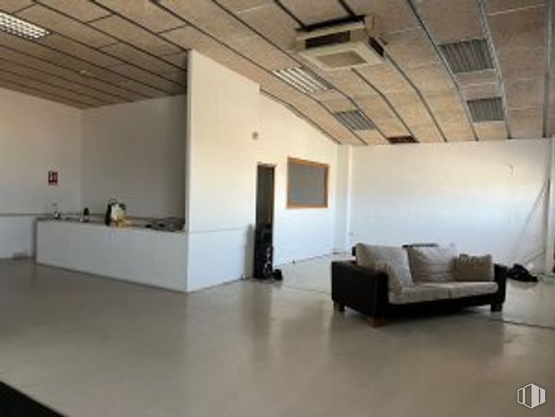 Industrial for rent at Camino Carrera, Fuente el Saz de Jarama, Madrid, 28140 with loveseat, wood, lighting, hall, living room, interior design, automotive design, floor, flooring and hardwood around