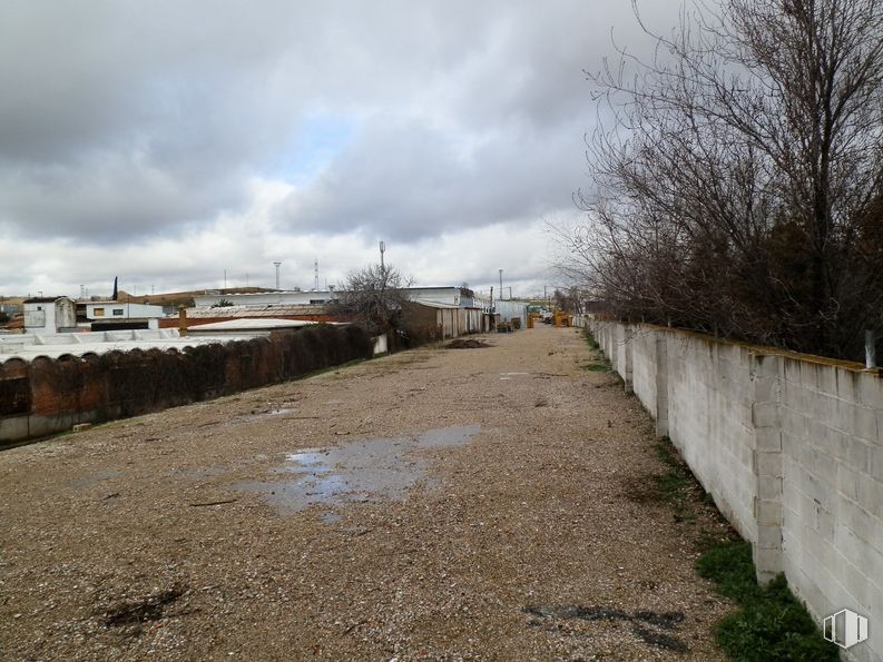 Nave en venta en Zona industrial Vicálvaro, Vicálvaro, Madrid, 28052 con nube, cielo, planta, superficie de carretera, asfalto, lote de tierra, árbol, banco, hierba y vía pública alrededor