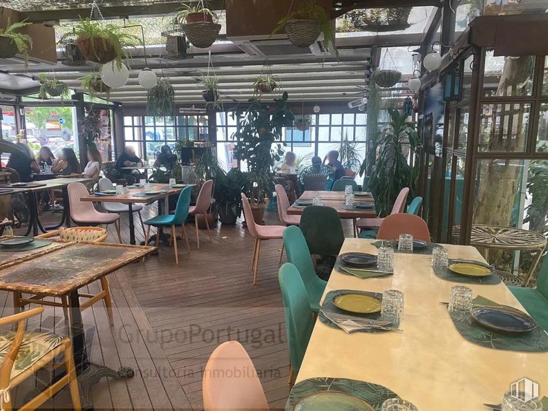 Retail for rent at Zona Chamartín, Chamartín, Madrid, 28036 with chair, table top, tableware, table, furniture, plant, property, interior design, outdoor furniture and outdoor table around