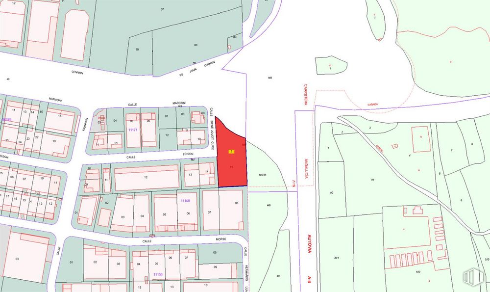 Suelo en venta en Parque industrial Las Mezquitas, Getafe, Madrid, 28906 con ecorregión, mapa, lote de terreno, diseño urbano, en paralelo, pendiente, patrón, rectángulo, plan y fuente alrededor