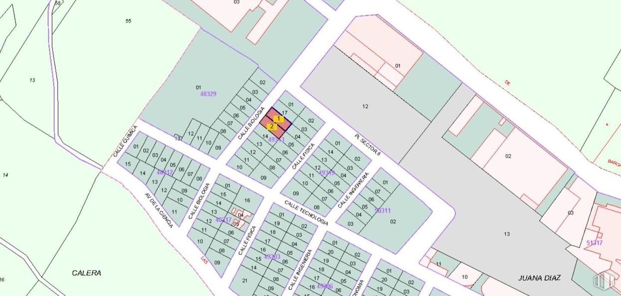 Suelo en venta en Calla Biología, Olías del Rey, Toledo, 45280 con mapa y plan alrededor