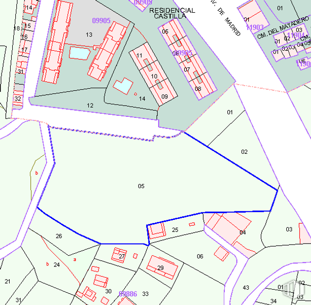 Land for sale at Calle El Almendro, El Molar, Madrid, 28710 with white, map, world, infrastructure, urban design, triangle, font, line, rectangle and slope around