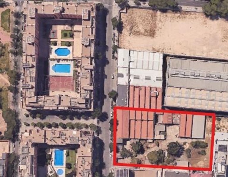 Land for sale at Zona Simancas, San Blas - Canillejas, Madrid, 28037 with residential area, urban area, neighbourhood, apartment, urban design, aerial photography, human settlement, parking lot, condominium and bird's-eye view around