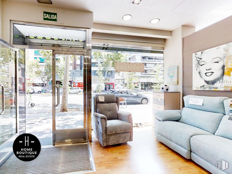 Local en venta en Calle Príncipe de Vergara, Chamartín, Madrid, 28002 con silla, puerta, sofá, loveseat, propiedad, interiorismo, arquitectura, accesorio, suelo y suelos alrededor