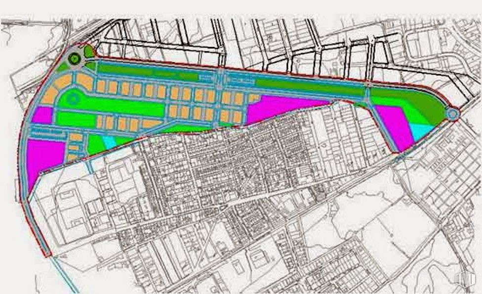 Suelo en venta en PAU 2 Patrocinio, Talavera de la Reina, Toledo, 45600 con propiedad, ecorregión, mapa, infraestructura, pendiente, diseño urbano, terreno, fuente, esquemático y mundo alrededor