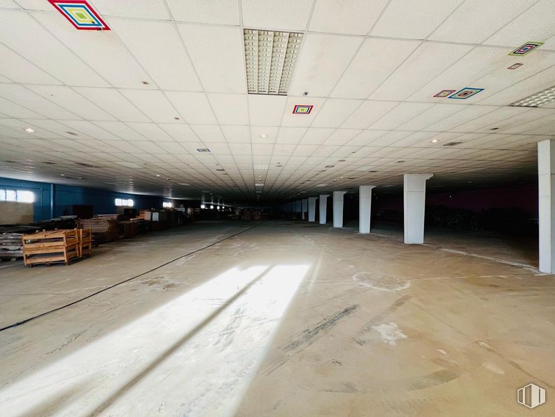 Industrial for sale at Calle Dinosaurio, Magán, Toledo, 45590 with floor, flooring, ceiling, hall, concrete, building material, light fixture and fluorescent lamp around