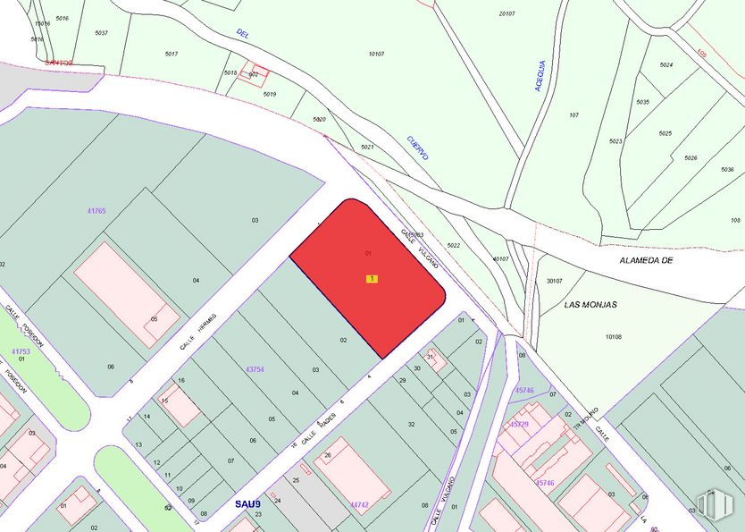 Land for sale at Calle Hermes, 1, Meco, Madrid, 28880 with packaged goods, map, ecoregion, infrastructure, land lot, urban design, world, font, line and road around