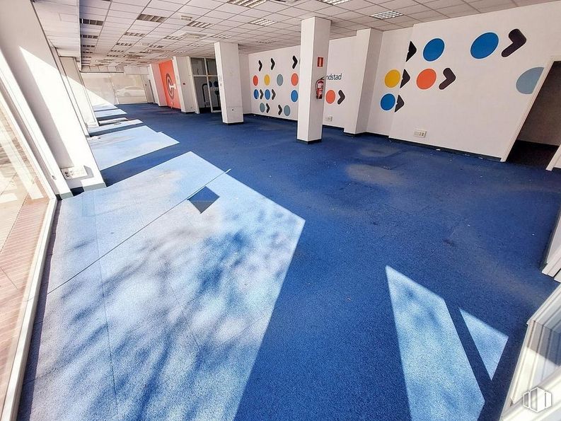 Retail for rent at La Avanzada - La Cueva, Fuenlabrada, Madrid, 28945 with flooring, floor, wall, art, tile flooring, house, space, rectangle, electric blue and paint around