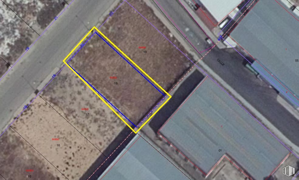 Land for sale at Calle Marie Curie, 20, Quintanar de la Orden, Toledo, 45800 with packaged goods, infrastructure, wood, building, road surface, tire, asphalt, urban design, facade and slope around