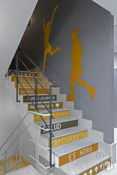 Oficina en alquiler en Edificio Alma, Paseo Doce Estrellas, 4, Barajas, Madrid, 28042 con escaleras, diseño urbano, fuente, línea, arte, pared, pendiente, edificio, rectángulo y fachada alrededor