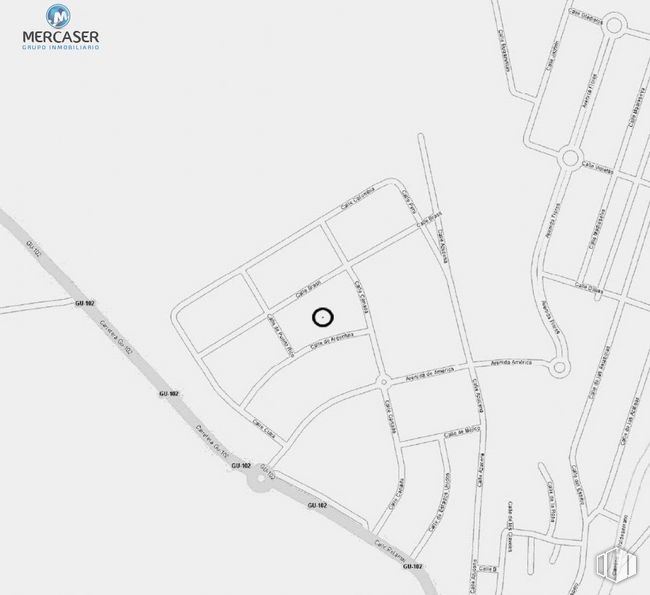 Land for sale at Calle Brasil, Guadalajara, 19209 with necklace, map, font, slope, parallel, auto part, plan, schematic, diagram and pattern around