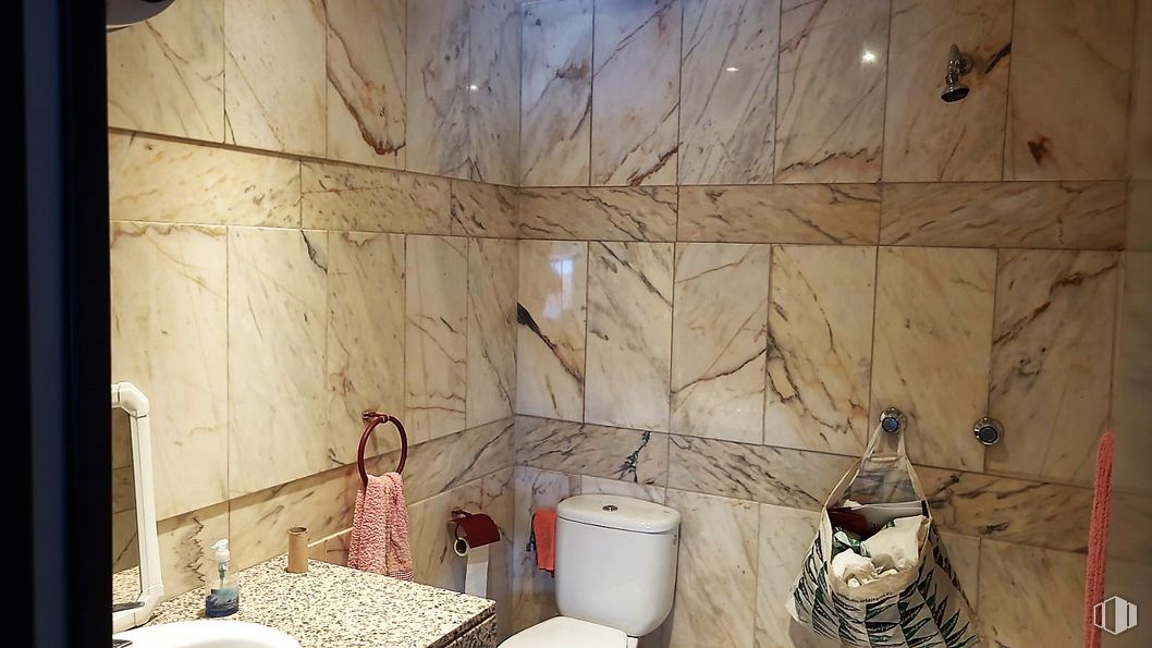 Industrial for sale at Polígono industrial Prado Overa, Leganés, Madrid, 28914 with toilet, sink, tap, plumbing fixture, lighting, bathroom sink, interior design, building, floor and wood around