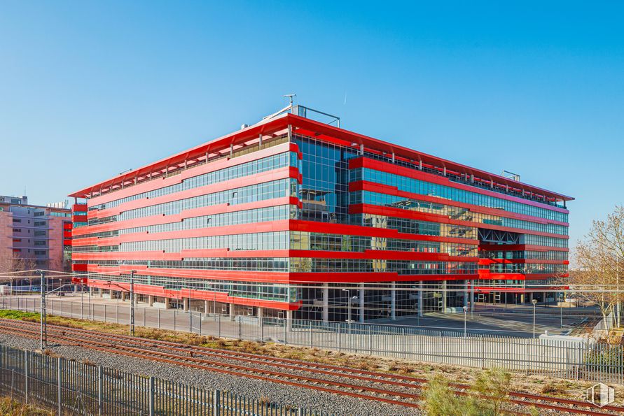 Oficina en alquiler en Edificio Square Garden, Calle Marie Curie, 9, Rivas-Vaciamadrid, Madrid, 28529 con edificio, cielo, rectángulo, diseño urbano, bloque de torre, ventana, condominio, fachada, área residencial y ciudad alrededor